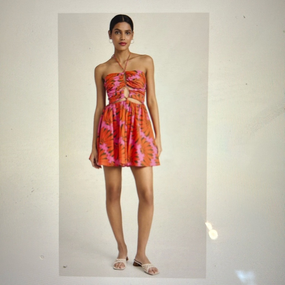 FARM Rio Copacabana Pink Mini Dress